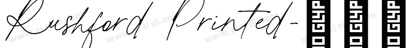 Rushford Printed字体转换